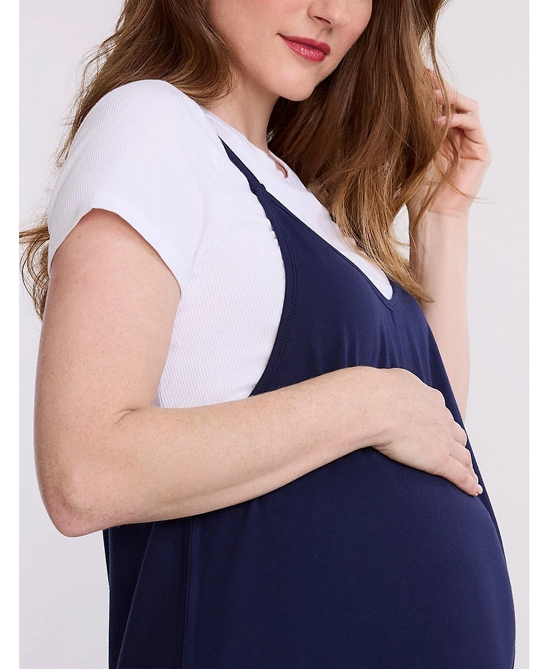 Motherhood Maternity Sleeveless Relaxed Fit Jumpsuit
