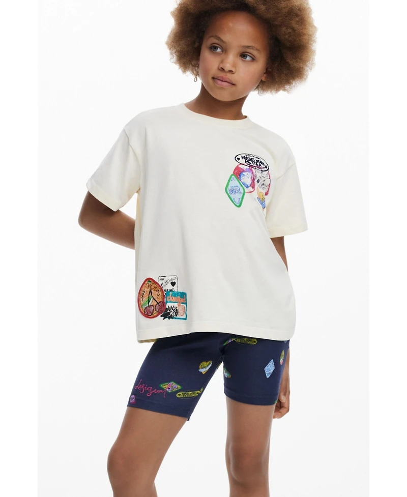 Desigual Boys Boys's T-shirt with embroidered patches