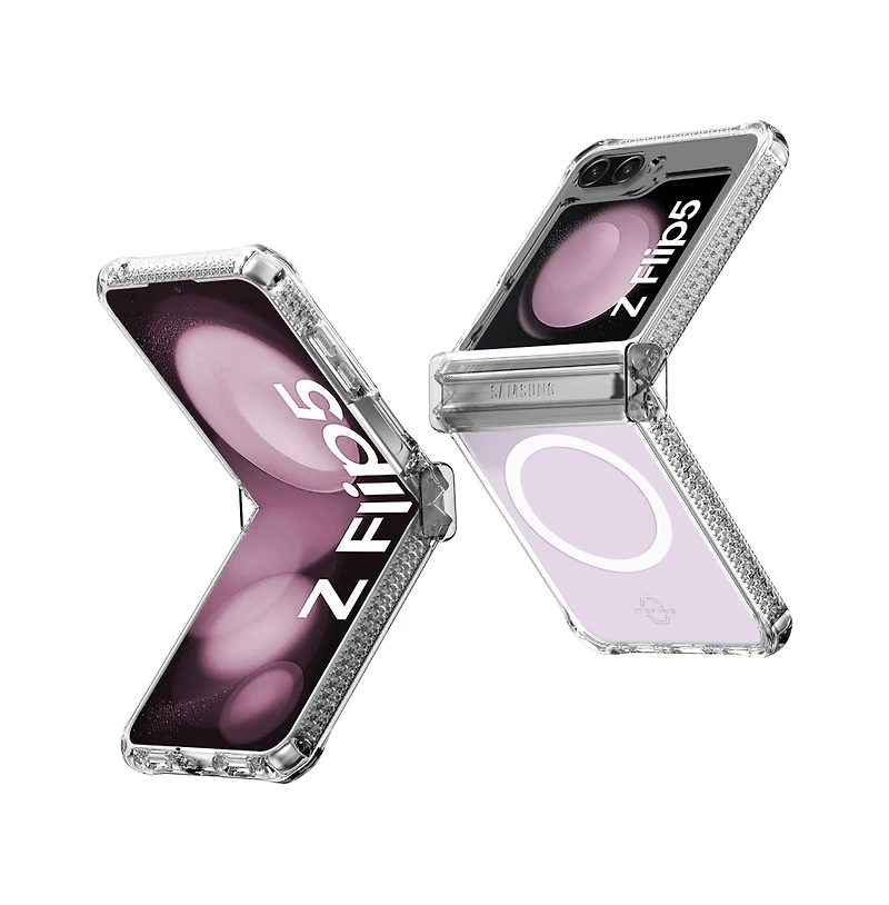 ITSkins Hybrid_R Clear Hinge MagSafe Case for Samsung Galaxy Z Flip5