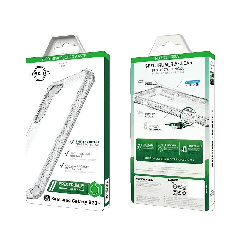 ITSkins Spectrum_R Clear Case for Samsung Galaxy S23 Plus