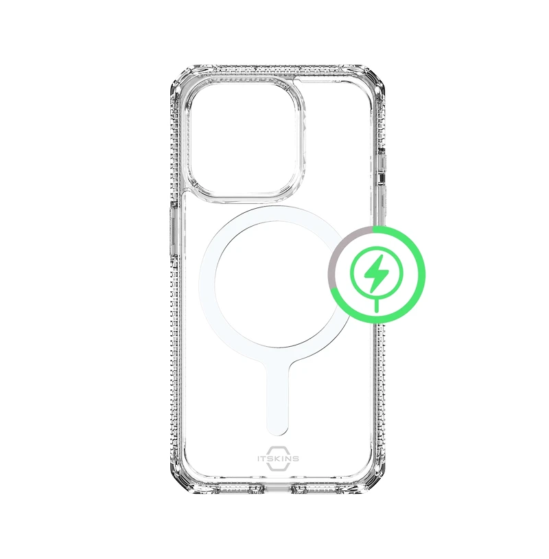 ITSkins Hybrid_R Clear MagSafe Case for Apple iPhone 15 Pro Max