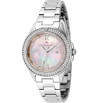 Technomarine Women's Tm-826013 Luna Quartz Pink, White Dial Watch