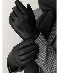 Kessler Men's Men`s Premium Lamb Leather Touchscreen Gloves "Carl" Cashmere Lining