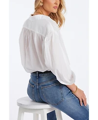 Bishop + Young Women's Boho Voile Blouse
