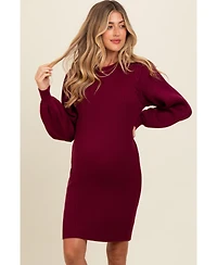 Pinkblush Maternity Camel Bubble Sleeve Sweater Dress