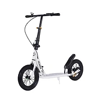 Artudatech Shock-Absorbing Foldable Commuter Kick Scooter For Adults and Teens With 12" Large Smooth Rolling Rubber Air Tires