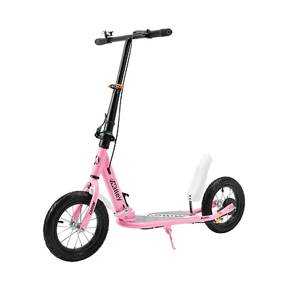 Artudatech Foldable Kids Scooter with 12 Inch Shock-Absorbing Tires, Adjustable Height & Dual Brakes for Ages 7-12