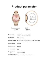 Ruxing Smart 1.32" Smart Watch Sport Multifunctional for Women With Bluetooth Calling Health Monitoring，Intelligent Reminder IP67