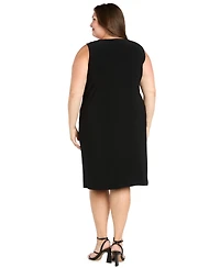 R & M Richards Plus Glitter Jacket Dress