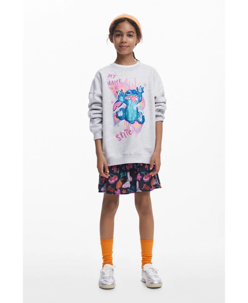 Desigual Girls's Stitch glitter sweatshirt