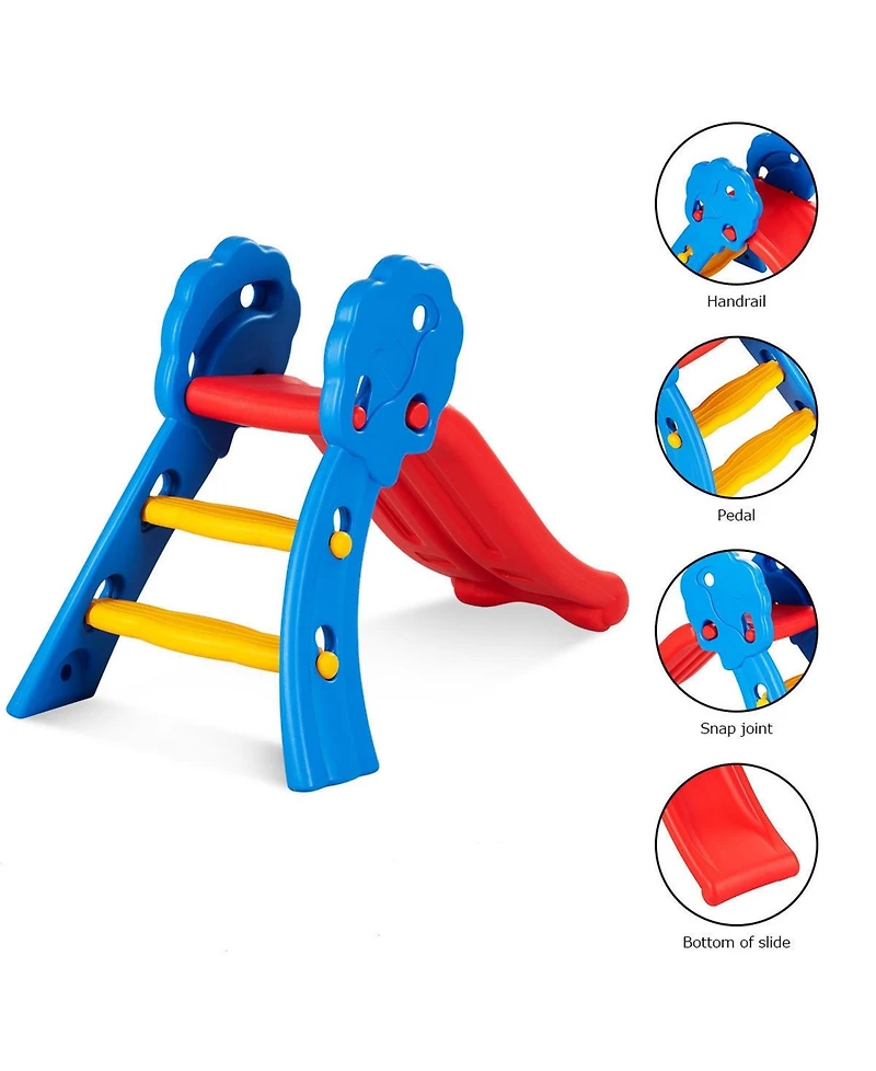 Sugift Indoor Outdoor Children Folding Up-down Slide