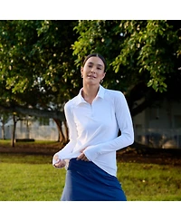 BloqUV Women's Upf 50+ Sun Protective Quarter Zip Polo