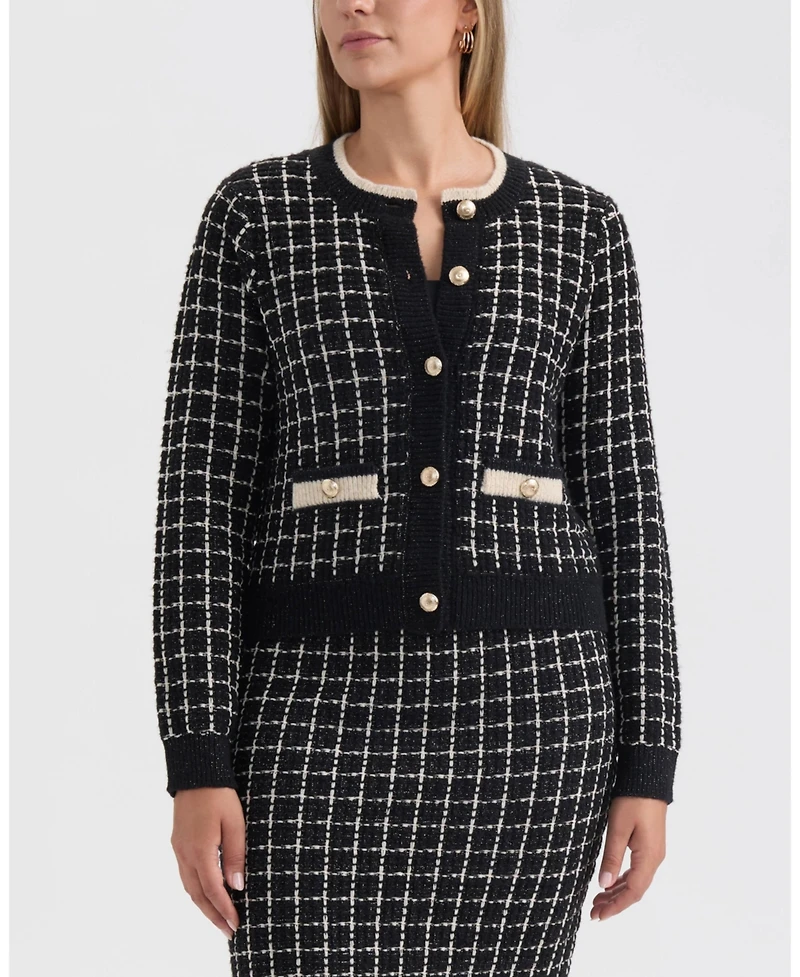 Ellen Tracy Women's Open Front Cardigan Sweater