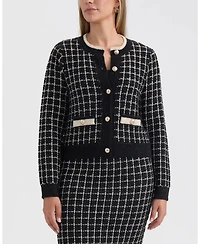 Ellen Tracy Women's Open Front Cardigan Sweater