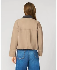 Cable & Gauge Women's Relaxed Cropped Barn Jacket