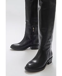 Forever & Always Shoes Petya Leather Over the Knee Boot (Women)