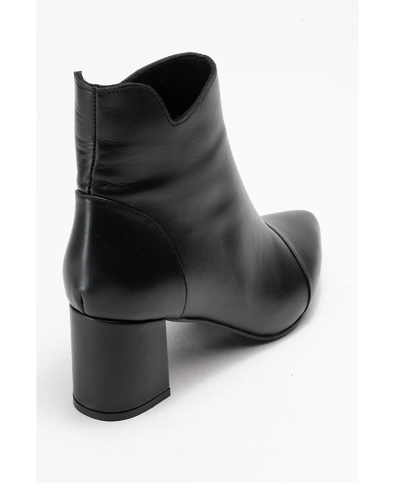 Forever & Always Shoes Gael Leather Block Heel Boot (Women)