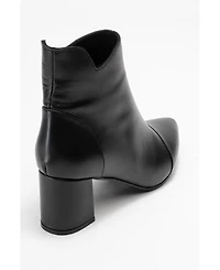 Forever & Always Shoes Gael Leather Block Heel Boot (Women)