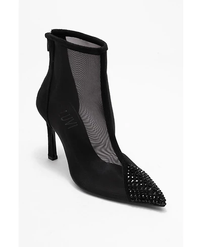 Prologue Shoes Farella Mesh Embellished Back-Zip Bootie (Women)