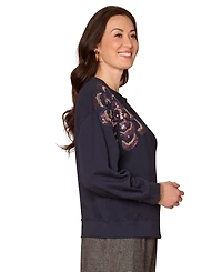 Democracy Women's Long Sleeve Beaded Crewneck Sweatshirt