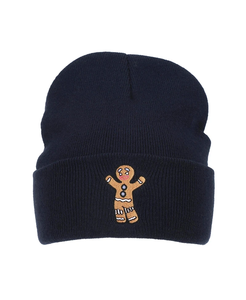 Shrek Men's Gingy Embroidery Acrylic Knit Standard Cuff Beanie