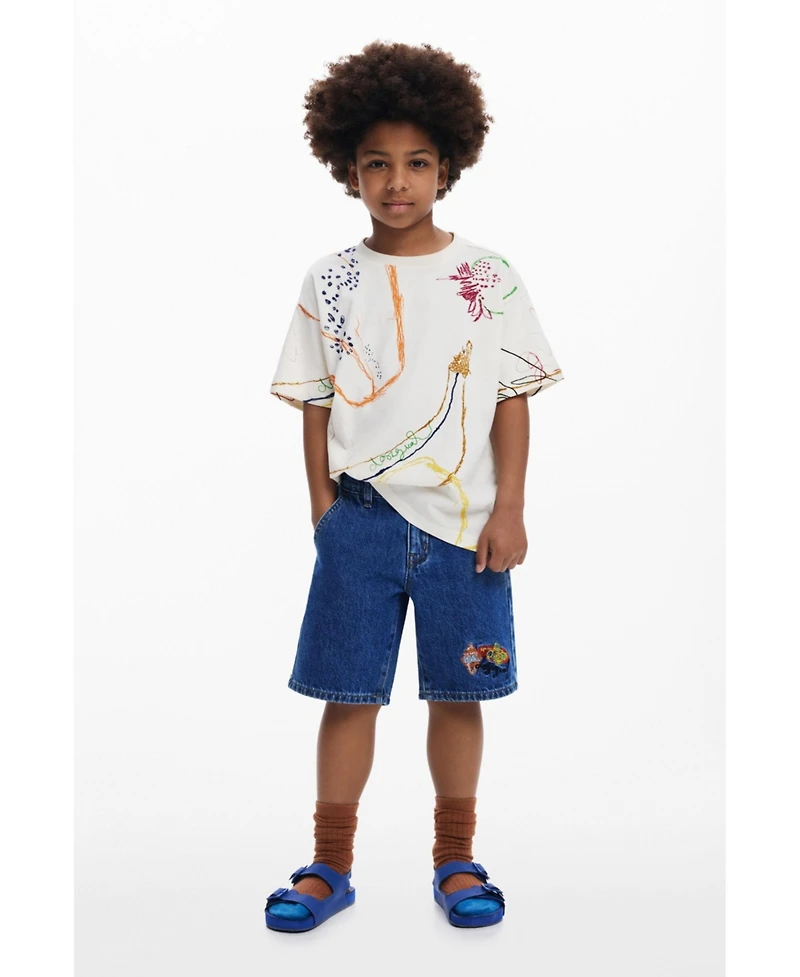 Desigual Boys's Short sleeve brushstroke T-shirt