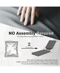 Aecojoy Chaise Lounge Cushions Outdoor Set of 2, 72x21x4 Inch Lounge Chair Cushion, Fade Resistant Patio Sun Lounger Replacement