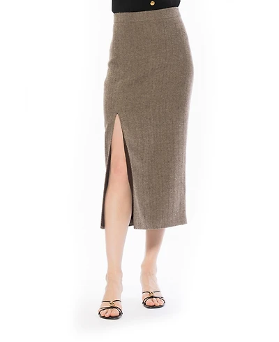 Alexia Admor Women's Onyx Tweed Skirt