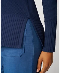 Cable & Gauge Women's V-Neck Rib Tunic Sweater