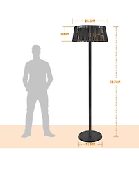 Zachvo Patio Heater with Remote, 3 Adjustable Power Levels, 78.7" Tall, Waterproof, Anti-Tipping,Indoor and Outdoor