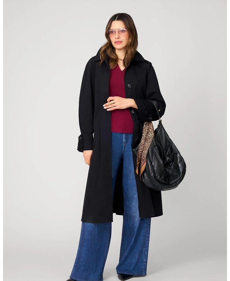 Cable & Gauge Women's Minimalist Scuba Peplum Top