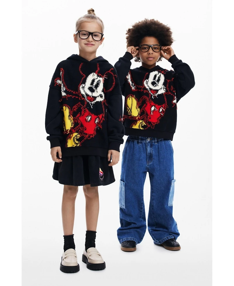 Desigual Girls's Mickey Thread Sweatshirt