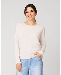 Cable & Gauge Women's Tonal Cheetah Modal Drop Shoulder Top