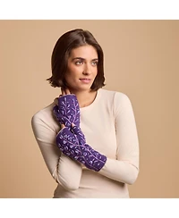 Feelgoodz Women s Artisan Crafted Fleece Lined Color Block Fingerless Gloves