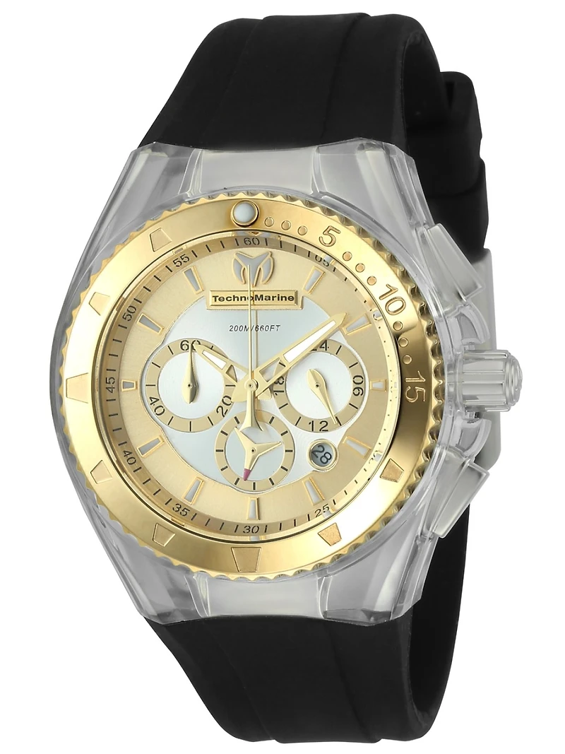 Technomarine Women's Tm-116002 Cruise Quartz Chronograph Gold Dial Watch