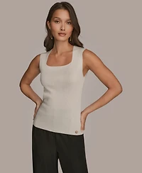 Donna Karan New York Women's Sleeveless Square Neck Sweater
