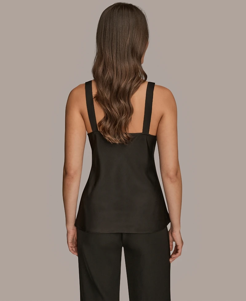 Donna Karan New York Women's Silk Cowl Neck Sleeveless Camisole Top