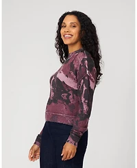 Cable & Gauge Women's Abstract Mock Neck Sweater