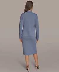 Donna Karen New York Womens Sweater Blazer Skirt