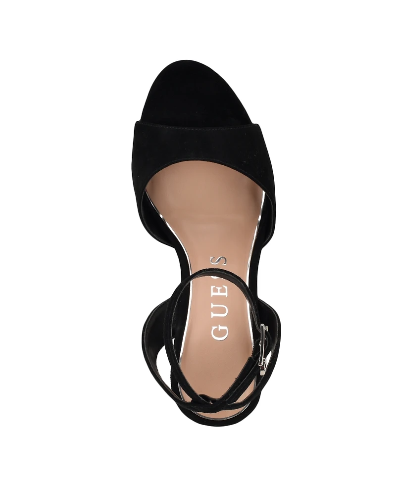 Guess Women's Hitten High Block Heel Platform Sandals