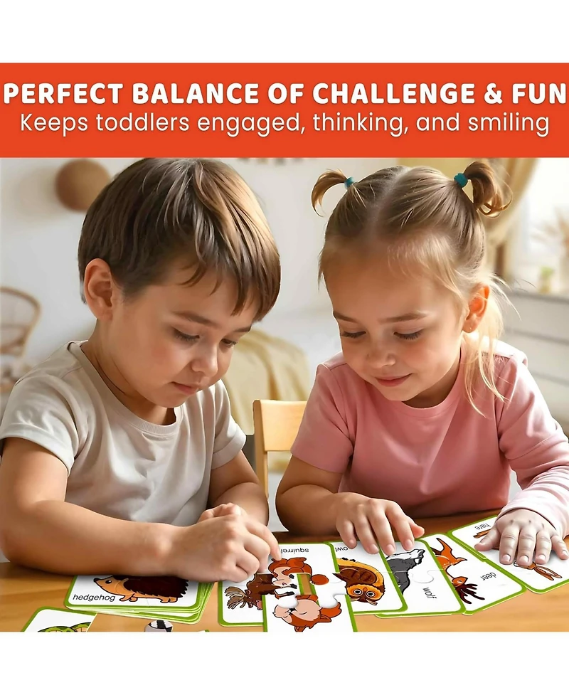 Quokka 16 Pairs of Wood Animals - Memory Matching Games for 2-4 Ages