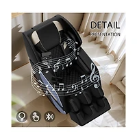 Zero Gravity Massage Recliner with Heating, Foot Rollers & Air Compression, Full Body Chair with Bluetooth-Maison Boucle