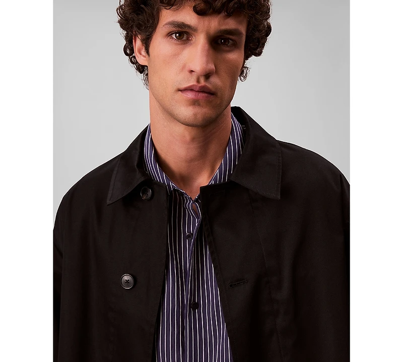 Calvin Klein Men's Thin Striped Long Sleeves Easy Shirt