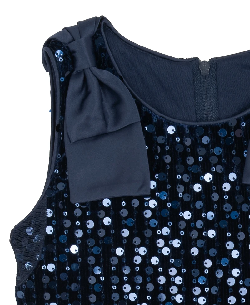 Rare Editions Girls 2T-6X Sequined Sleeveless Dress