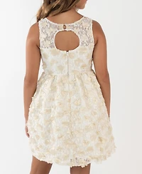 Rare Editions Girls 7-16 Soutache Illusion Bodice Dress
