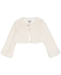 Rare Editions Girls 7-16 Round Neck Rhinestone Cardigan