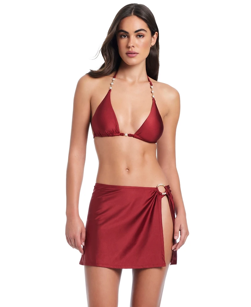 Red Carter Women's Pearls Of Wisdom Coverup Skirt