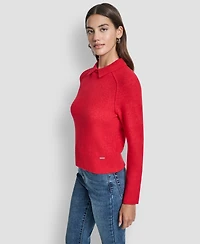 Dkny Jeans Petite Pullover Polo Sweater