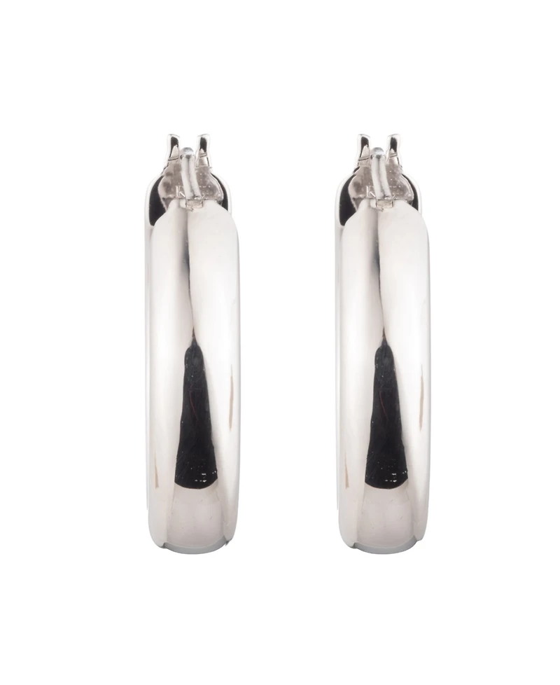 Lauren Ralph Lauren Sculptural Sterling Silver Hoop Earrings