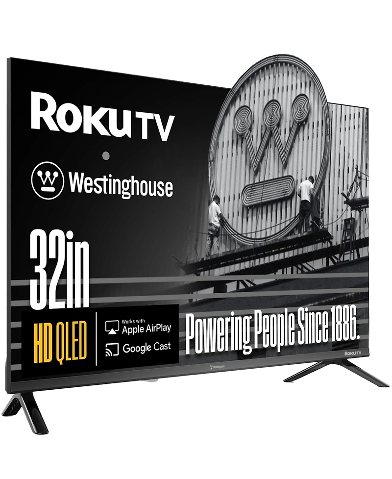 Westinghouse 32" Roku Smart Tv, Hd Qled, Dolby Digital+, Wi-Fi, Bluetooth, AirPlay, Alexa & Google Assistant Compatible